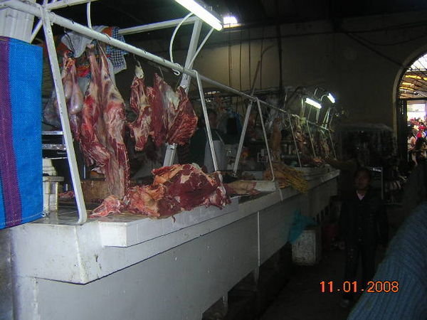 More meat stalls