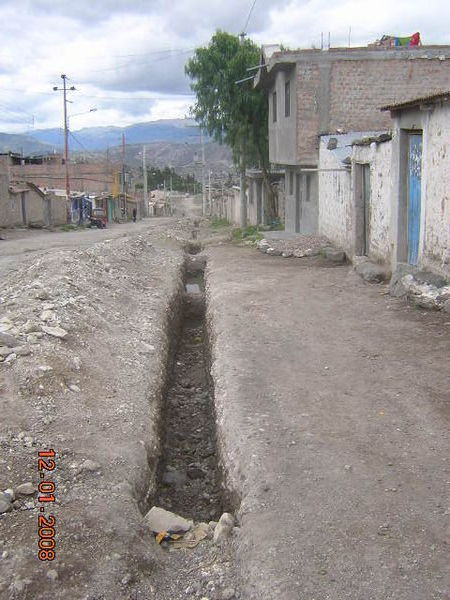 Drainage system in Carmen Alto