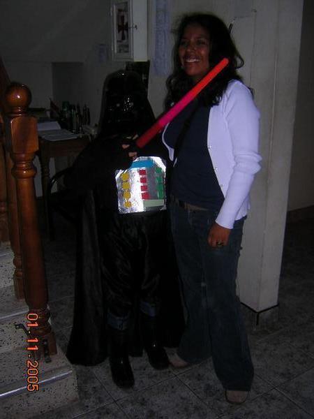 Merisol and Darth Vader - scary!!