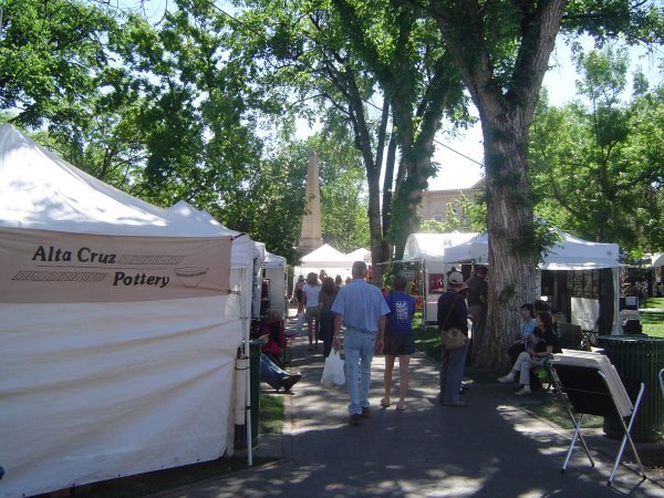 An arts festival in the Santa Fe plaza