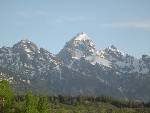The Grand Tetons in the morning