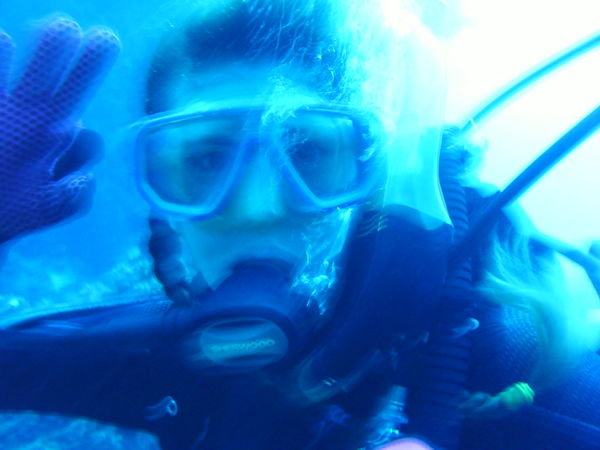 Lisa scuba diving