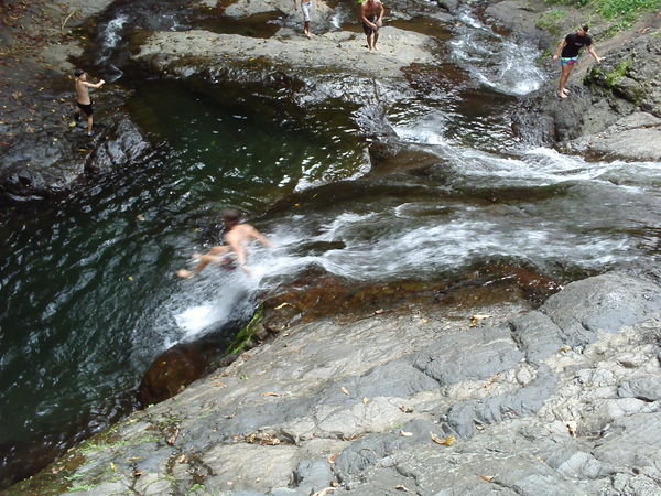 waterfall waterslide
