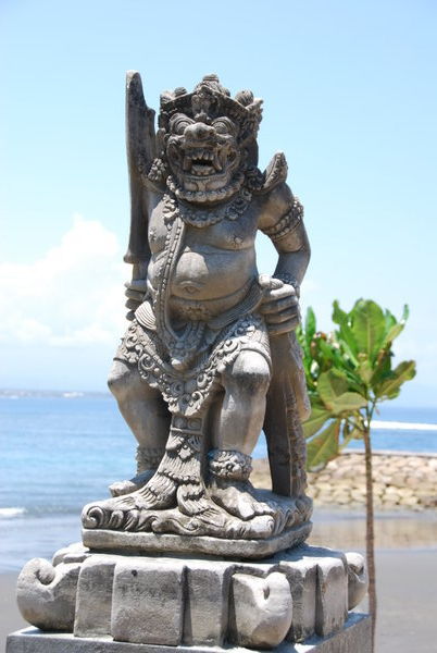 Beach side statue