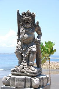 Beach side statue