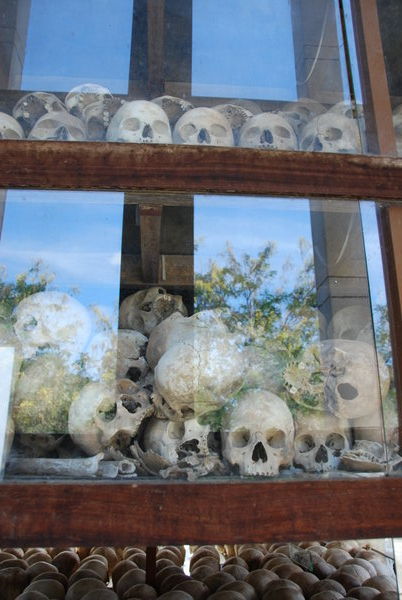 skulls dug up from killing fields