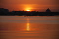 Lake side sunset in Phenom Penh