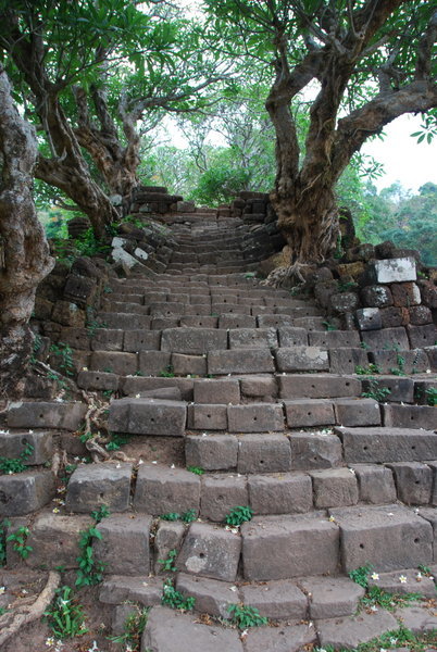 Some of the steps to Champasak