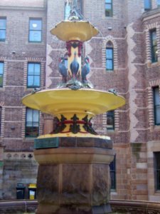 Fountain in hospital grounds