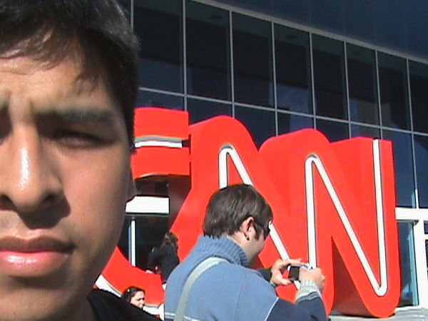 Me in entry of CNN headquarters
