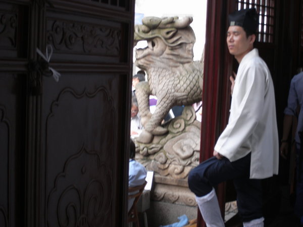 taoist monk at the back door