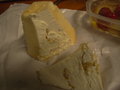 hand made goats cheese with fresh ginger