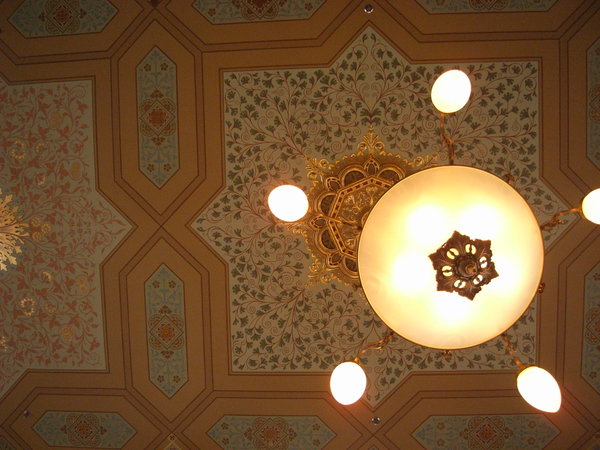 the ceiling of the room where ladies were first allowed to smoke in public