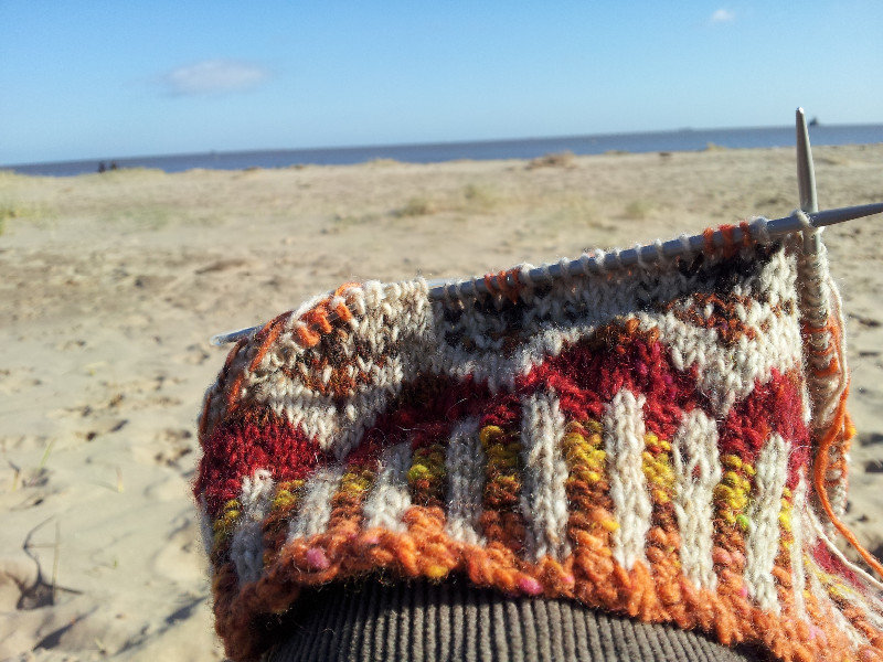 beach knitting