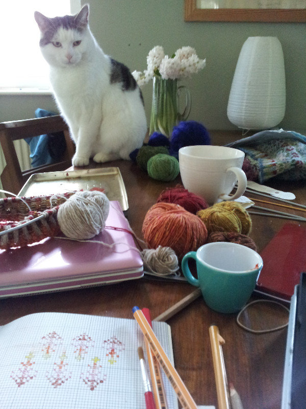 alf helping with the pattern