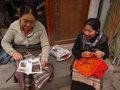 knitting in the street