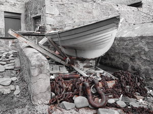 unmoved for many years, fishing boat