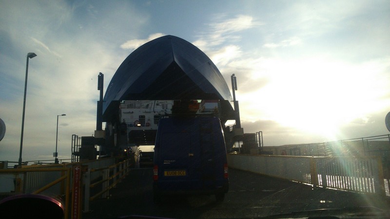 Catching the ferry from Shetland to Yell