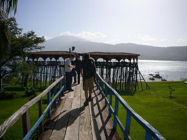 Restaurant by the Lake near Volcan Izalco
