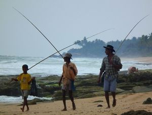 Locale vissers in Kosgoda