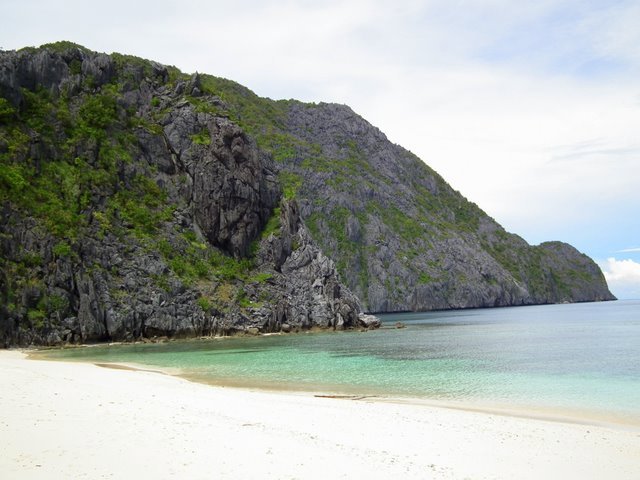 Witte stranden Bacuit Archepelago