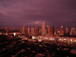 Manila vanaf ons dakterras gezien