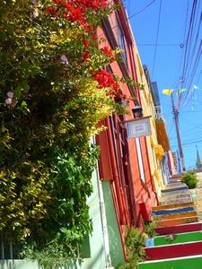 Gekleurde huizen in Valparaiso