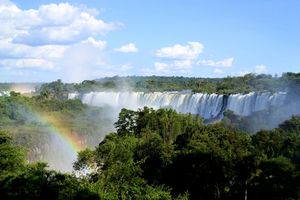 Iguazu Falls met een regenboog!
