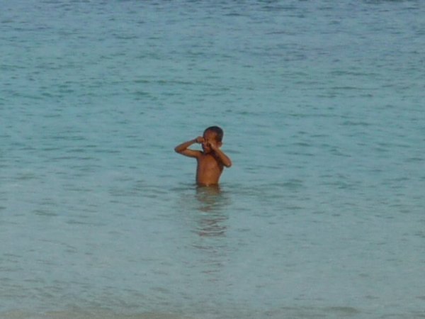 Local swimming in Gilli Trawangan