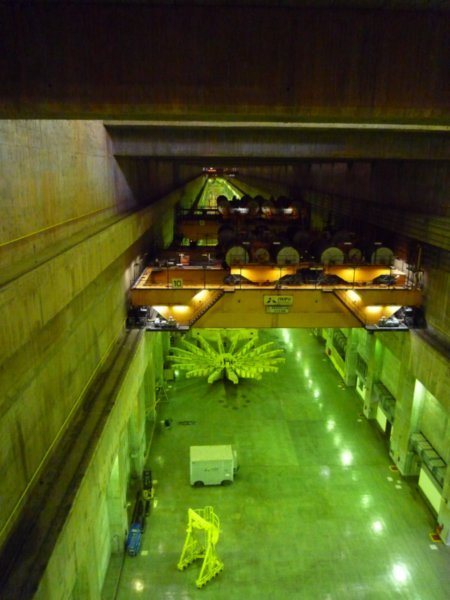 Inside the dam