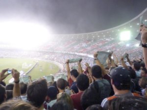 In with the Fluminense fans