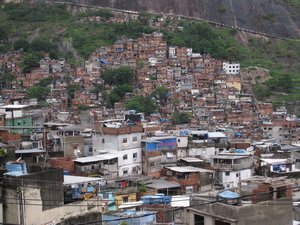 Halfway up the favela