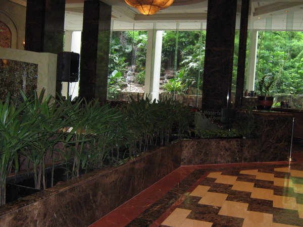 The lobby of our hotel in Singapore