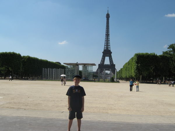 Me standing in font of the Eiffel Tower