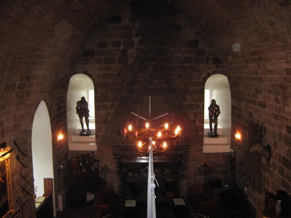 Inside the Great Hall of the castle