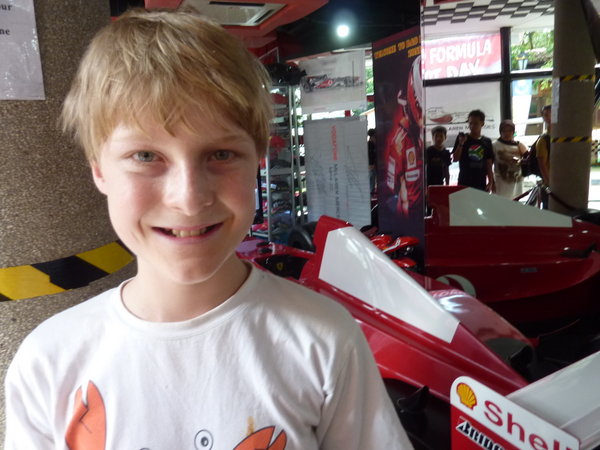 At the Formula 1 Simulator