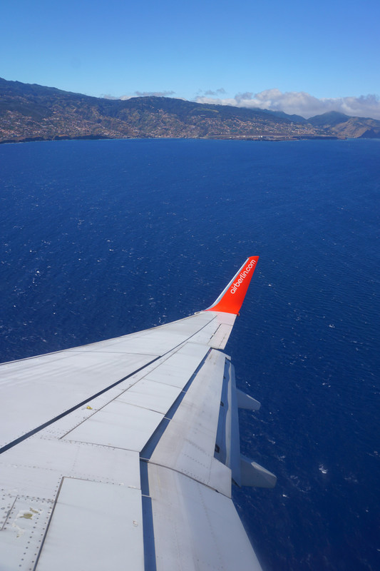 Approaching the airport of Madeira