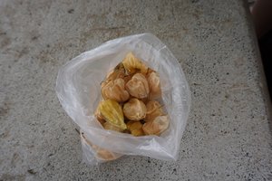 Levada do Norte: Delicious physalis sold by the wayside.