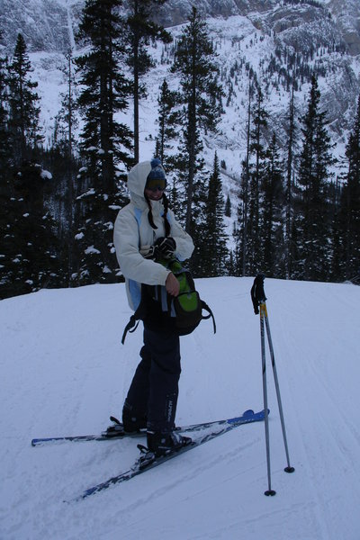 Lenka auf Skiern