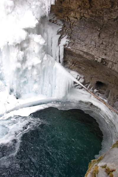 The lower falls of Johnston Canyon