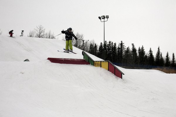 Saturday: Watching snowboarders and skiers in COP