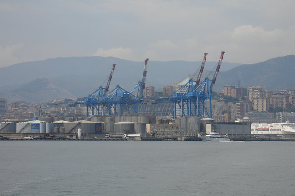 Genoa, harbour, from the sea