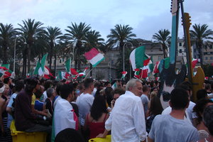 Big-screen broadcast in Genoa