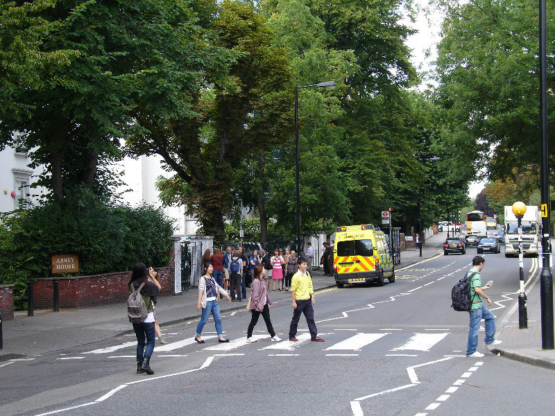 The famous crosswalk on Abbey Road