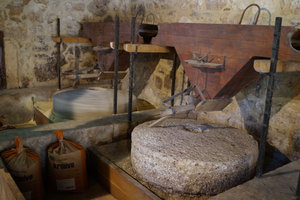 Milling the grains in the Ethno Village