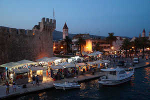 Back in Trogir: the night was falling