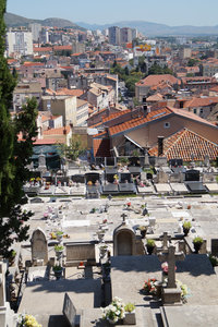 Sibenik as seen from the local graveyard