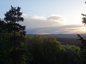 View to the Harz Mountains and the "Brocken"