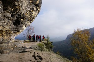 Hikers in the Sächsische Schweiz