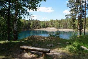 Blue pond close to Kromlau